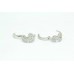 Fashion Hoop Bali Earrings White metal Gold curve design Zircon Stones